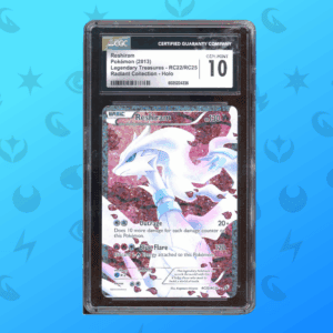 Reshiram Pokémon Karte, legendäre Sammelkarten mit PSA 10 Bewertung, Transparenz, Sammelobjekt.