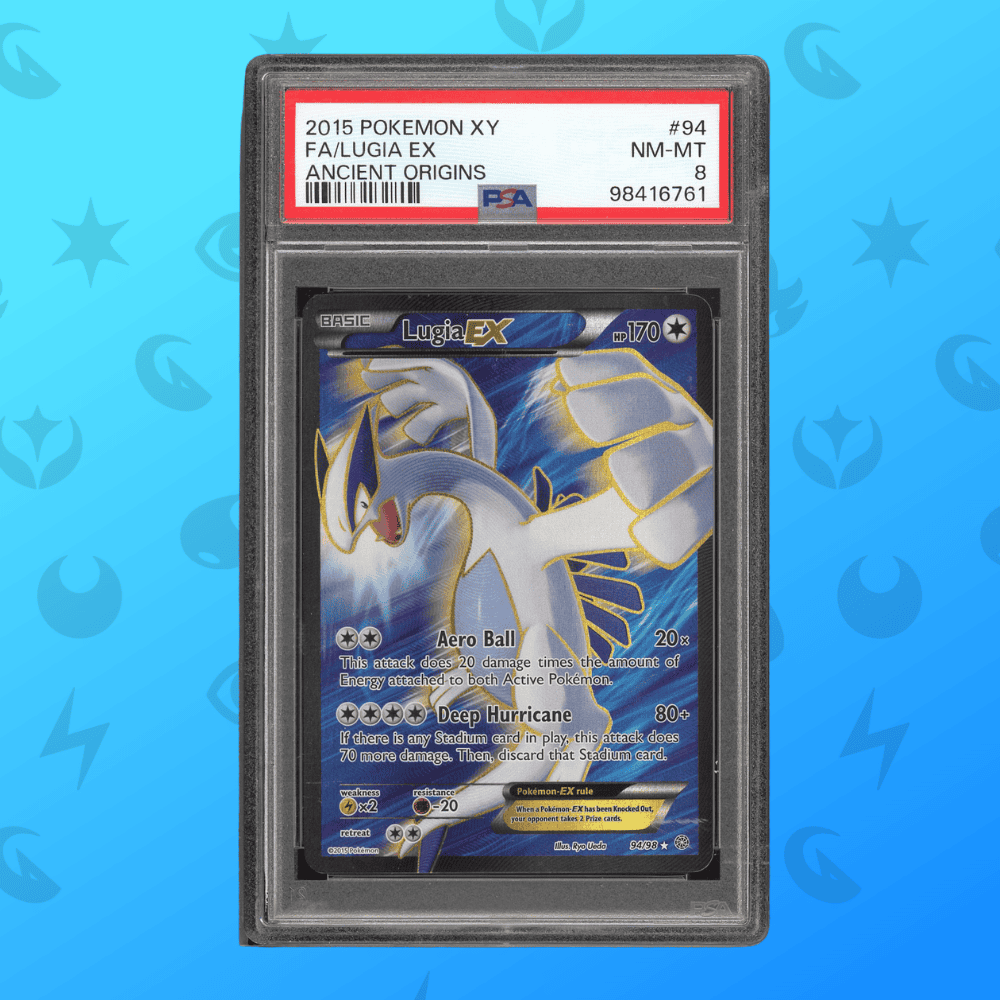 Pokémon-Legends: Pokémon XY Glurak EX Karte in PSA-Grading eingeschlossen.