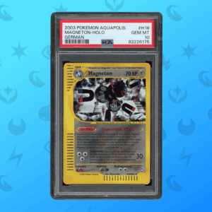Lamacards Pokémon Aquapolis Magneton-Holo Karte in PSA-geschützter Sammlung.