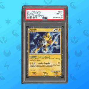 Raikou Pokémon Karte in PSA-Grading geschützt, Original 2011 Pokémon Trading Card Game.