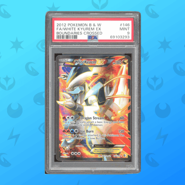 2012 Pokémon Black & White White Kyurem EX Sammelkarten, PSA 9, Schutzverpackung.