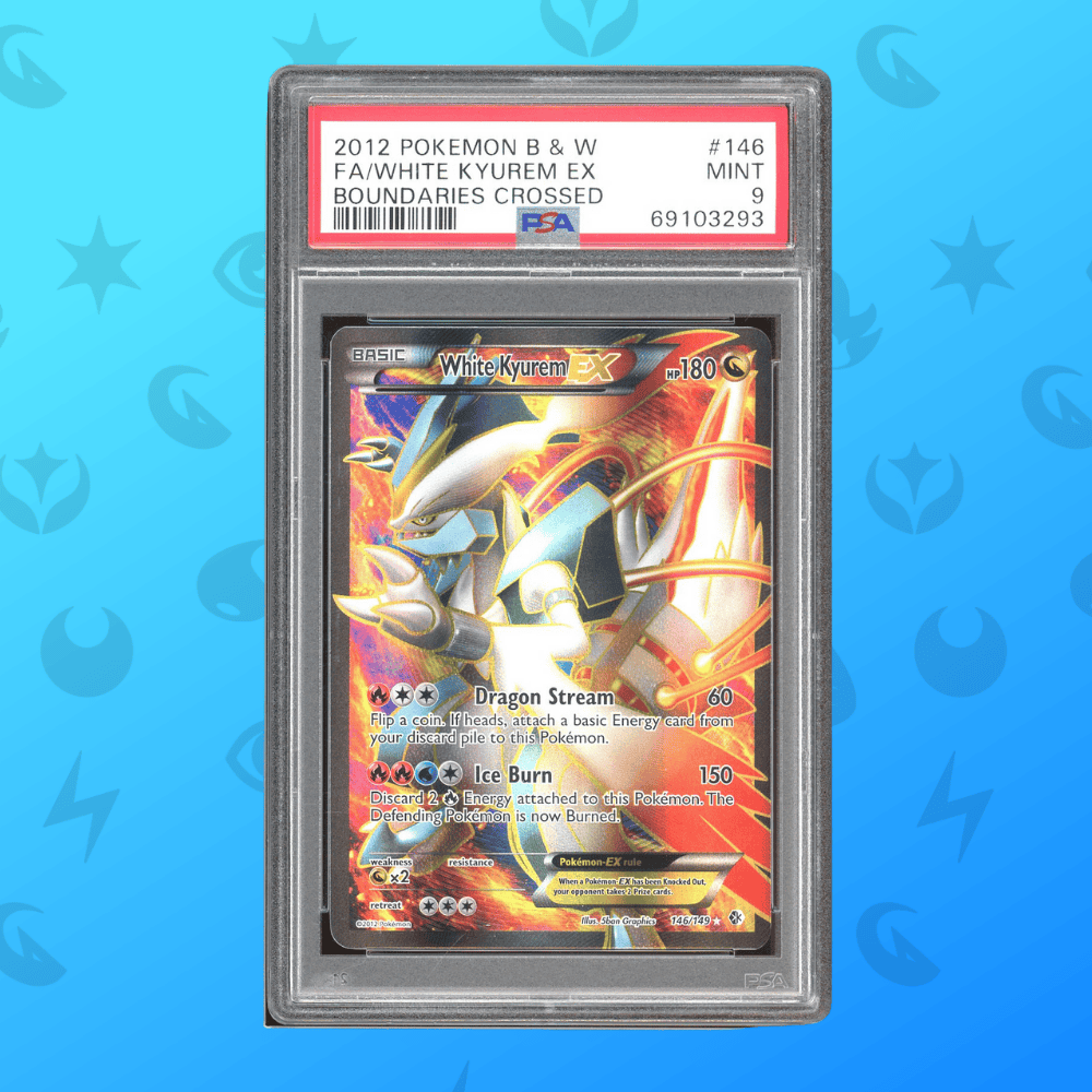2012 Pokémon Black & White White Kyurem EX Sammelkarten, PSA 9, Schutzverpackung.
